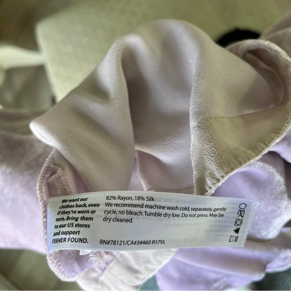 Eileen Fisher Lavender Pink Velvet Top Size L - Picture 10 of 10